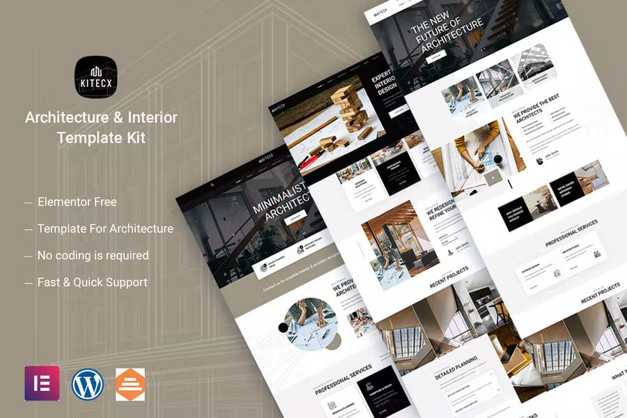 KITECX – ARCHITECTURE & INTERIOR ELEMENTOR TEMPLATE KIT